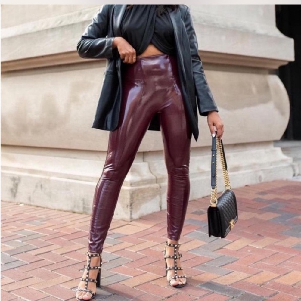 Spanx Faux Patent Leather Leggings – 1X - Picture 2 of 9